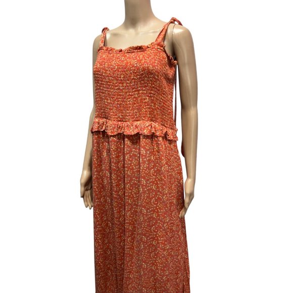 Lost + Wander Women Endless Summer Maxi Dress Floral Orange Size XL - Picture 3 of 9